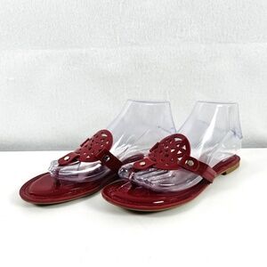 NWT Dolce Vita Gotie Laser Cut Studded Thong Sandal Red Women's Size 7 Boho